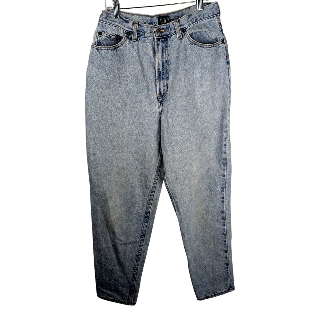 Gap Mom wmns Jeans Sz 12  reverse fit lite wash 90"sY2KMeas W30"H 43"R13"GUC